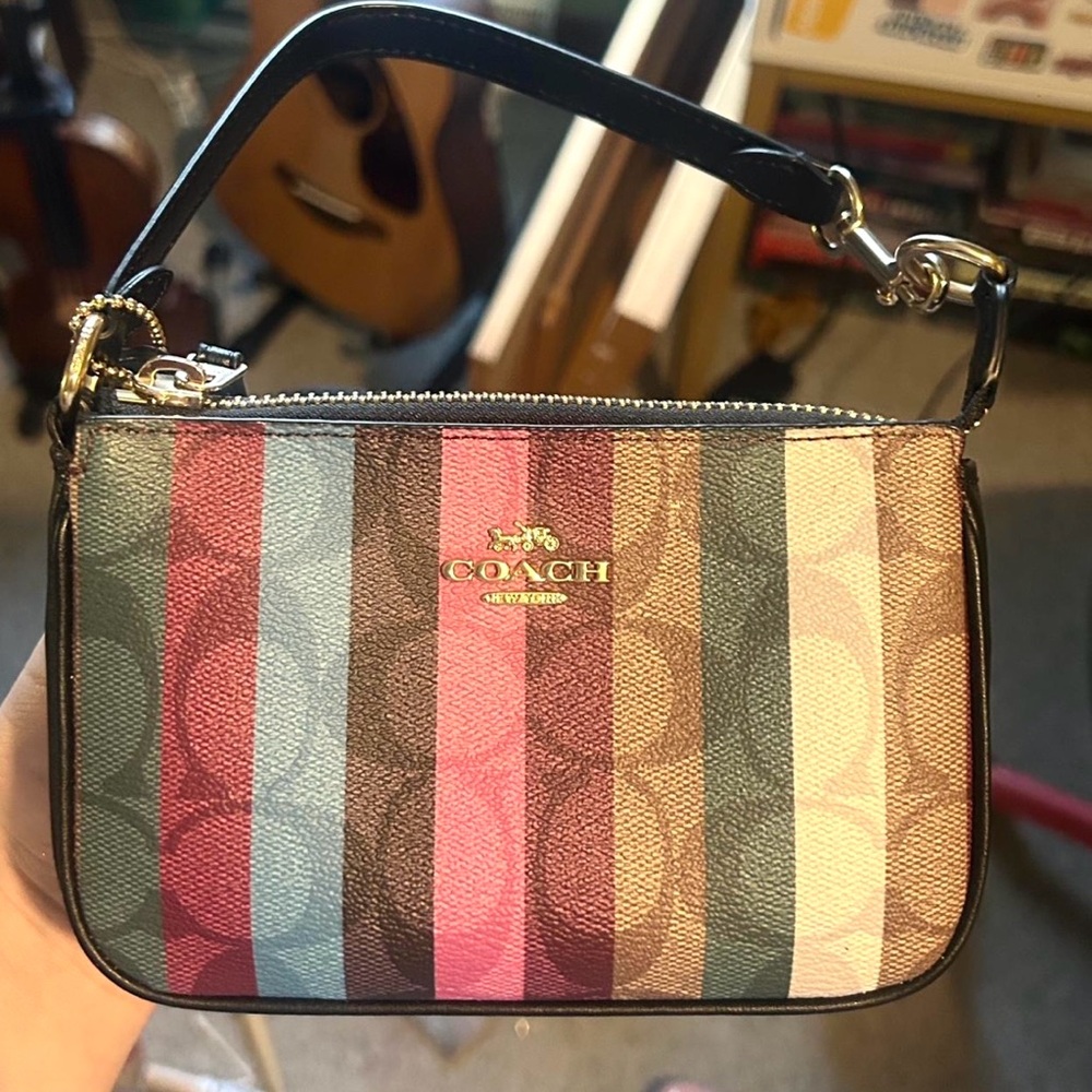 NWOT Coach Nolita Bag Wristlet MultiColors With Stripes